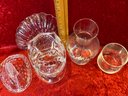 Glass Collection Fish Impression Platter, Turkey Candy Jar, Milk Bottles, Hand Pianted Water Decanter W Cup