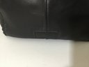 A30. Isabella Fiore Black Leather Large Scalloped Top Tote