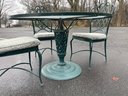 Outdoor Pedestal Table With Four Brown Jordan Chairs (#2 Of 5)