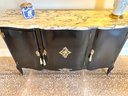 Fabulous Early 20th C French Marble Top Console Cabinet (LOC: S1)