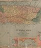 Framed Map Of Puerto Rico Dated 1895