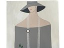 Katherine Parker Silkscreen Print Of Gray Lady 16' X 22'