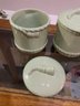Three  Small Celadon Lidded Jars