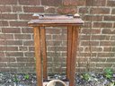 A Vintage Umbrella Stand With Brass Bowl