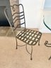 Bronze Patinated Metal Glass Top Table And One Chair