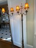 Beautiful Pair Antique Ornate Double Lantern Floor Lamps  (LOC: S1)