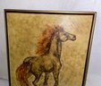 Vintage B. Simmon Abstract Horse Canvas Print