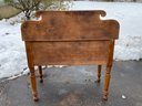 Sheraton Period American Antique 2 Over 2 Vanity Stand With Fancy Backsplash Circa 1830s