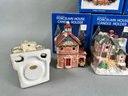 Porcelain House Candle Holders
