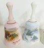 Lot Of 4 Fenton Hand-Painted Holiday Decorative Bells