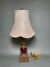 Gilded & Ruby Red Lamp