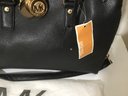 A28. Michael Kors, Brand New, Tags, Jet Set Charm, Black Leather Handbag