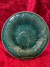 Antique Majolica Green Glaze Leaf Plate 8' No Chips Or Cracks
