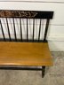 A Beautiful Vintage Hitchcock Stenciled Spindleback Bench