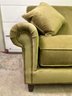 Beautiful Green Flex Steel Couch With Nailhead Detail