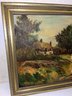 Vintage Farm Scene Oil On Canvas Signed Trestman