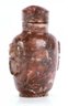 Antique Chinese Carved Stone Snuff Bottle W/ Handles