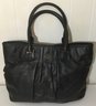 A15. Tory Burch Black Leather Handbag, Purse.