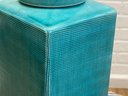 Gorgeous Turquoise Glazed Ceramic Lidded Urn (2 Of 2)
