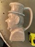 W.C. Fields Whiskey Pitcher And Antique Crystal Cigar Ashtray