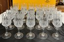 23 Vintage Cut Glass Crystal Wine/ Water/ Glasses                                                 B3