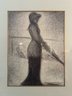Lillian August Framed Georges Seurat Print / Woman Taking A Stroll
