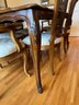 Vintage Inlayed Wood Dinning Table And 8 Chairs