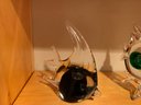 Two Decorative Glass Fish