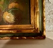 Oil On Canvas Fruit Painting In Frame - Unsigned