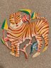 Tiger Painted On Metal Home Decor Wall Art 24'