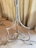 Pair Modern Metal Floor Lamps With Distressed Finish