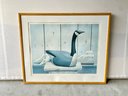 Framed Sweet Signed Duck/Swan Print   (LOC: S1)