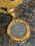 Vintage Fendi Necklace FF Toggle Cameo Necklase 16' Chain 1925 Roma Italy