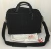 A34. Coach Black Canvas Travel Carrying Bag, Shoulder Strap.