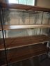 Pottery Barn And Wrought Iron And Oak Shelving Unit
