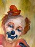 Original Oil On Canvas Signed Clown Art