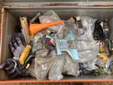Heavy DutyOrange Metal Toolbox On Wheels With Mystery Contents