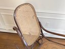 Vintage Thonet Bentwood Style Rocker Made In Poland Wicker Cane Seat & Back