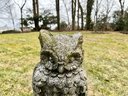 Charming Vintage Stone Owl Statuary