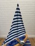 Handcrafted Wooden Sail Boat With Sea Glass