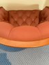 Geiger Brickel Burgandy Tufted Leather Club Chair