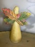 Give Thanks Angel With Driftwood Decor And Wire Beaded Fruit Piece