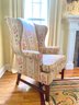 Pair Southwood Floral Wing Chairs