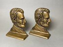 Brass Abraham Lincoln Book Ends
