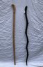 Victorian Antique Walking Stick/cane  With Gold Thorn Details