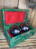 Kirk Stieff Pewter December Box And Chinese Stress Balls