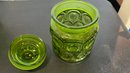Set Of 3 Moon & Stars Apple Green Canisters