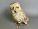 A Handpainted Wooden Owl