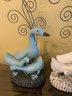 Two Mother Ducks & Duckling Sculptures