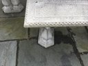 Vintage Concrete Table, & 3 Concrete Column Leg Benches